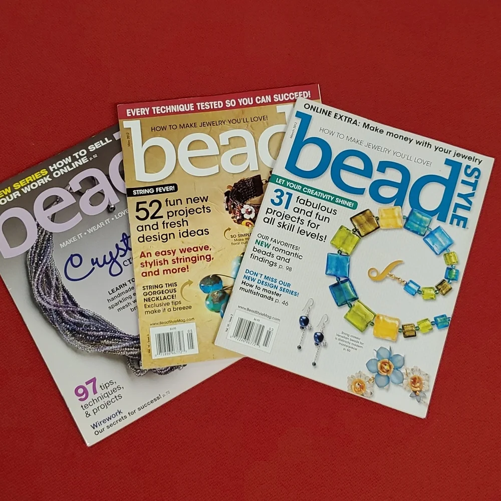 3 issues 'Bead Style March and May 2012 January 2014 crafting DIY Jewelry